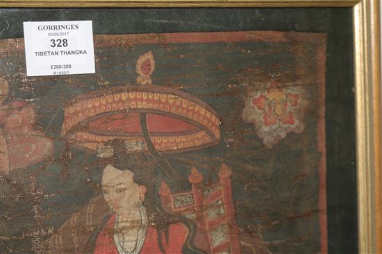A 19th century Tibetan thangka, 54 x 40cm